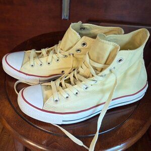 Converse Chuck Taylor All Star High Top Pale Yellow Size 11 Women's Size 9 Men's